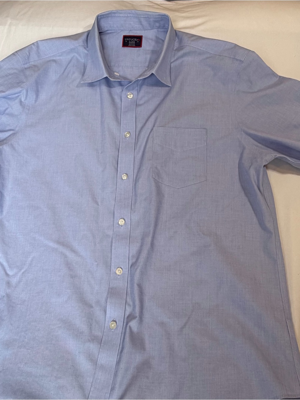 UNTUCKit Men's Light Blue Button-Down Dress Shirt